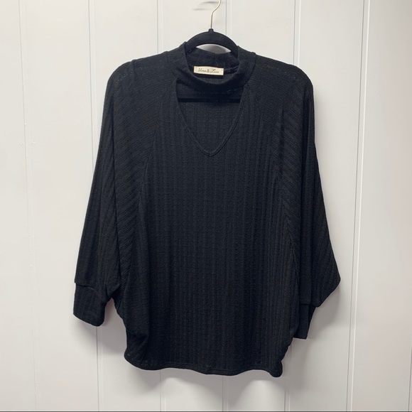 NWT Dolman Sleeve Black Blouse - Picture 2 of 15
